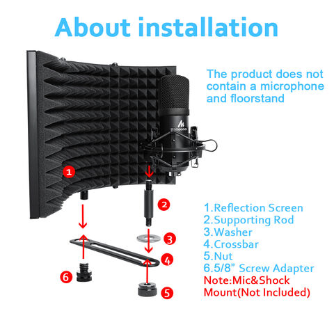 Bouclier d'isolation de Microphone, équipement de réduction du