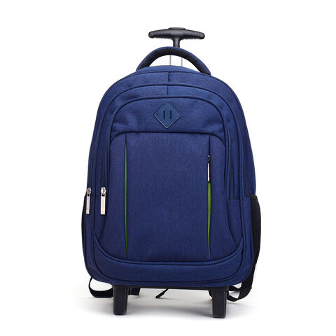 Factory Supplier Waterproof Rolling Trolley Black Laptop Backpack Polyester Carry On BagPack OEM Travel Backpack