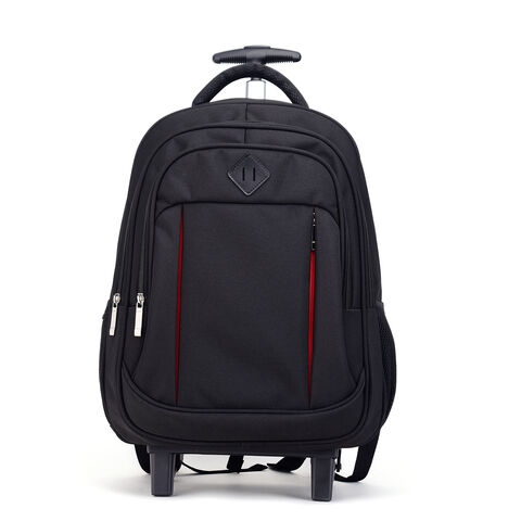 Factory Supplier Waterproof Rolling Trolley Black Laptop Backpack Polyester Carry On BagPack OEM Travel Backpack