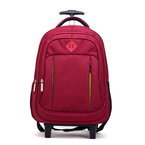 Factory Supplier Waterproof Rolling Trolley Black Laptop Backpack Polyester Carry On BagPack OEM Travel Backpack