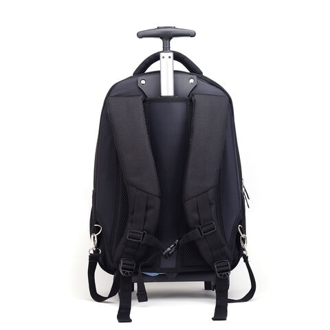 Factory Supplier Waterproof Rolling Trolley Black Laptop Backpack Polyester Carry On BagPack OEM Travel Backpack