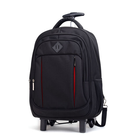 Factory Supplier Waterproof Rolling Trolley Black Laptop Backpack Polyester Carry On BagPack OEM Travel Backpack
