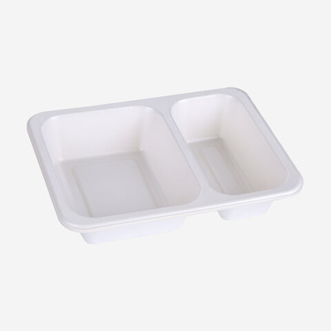 Embalaje de comida rápida, caja de alimentos de bagazo, desechable y biodegradable