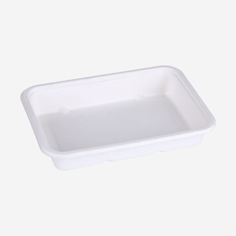 Embalaje de comida rápida, caja de alimentos de bagazo, desechable y biodegradable
