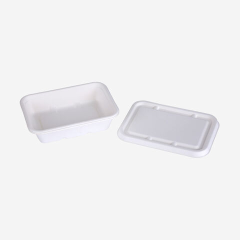 Embalaje de comida rápida, caja de alimentos de bagazo, desechable y biodegradable