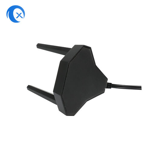  Antena WiFi dual con conector macho RP-SMA, antena de banda  dual de 2.4 GHz y 5 GHz, base magnética para enrutador inalámbrico WiFi,  mejora de señal de punto de acceso móvil 