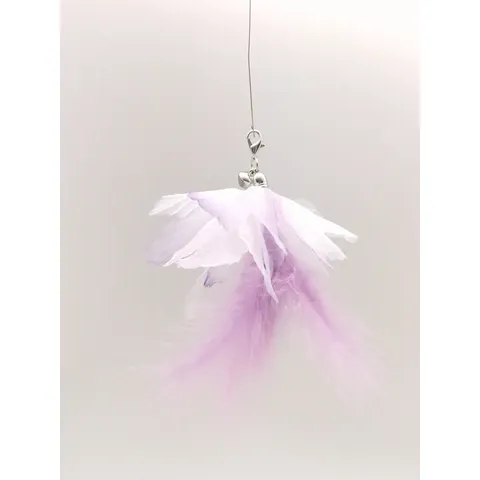 Jouet pour chat avec ventouse, baguette avec fil d'acier long, plume d'oiseau, bâton amusant, plumeau pour chat, jouet plume pour chat