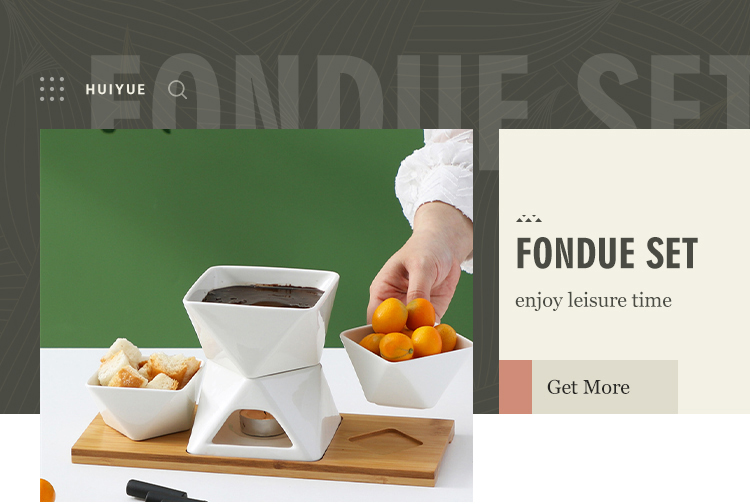 Buy Wholesale China Hot Sale Modern Fondue Mug Porcelain Tealight Melting Pot  Chocolate Cheese Ceramic Mini Fondue Set & Fondue Set at USD 0.92