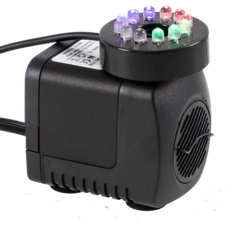 Picture of Fountain Water Pump Kit With Mushroom And Blossom Spray Head,12 Led ...