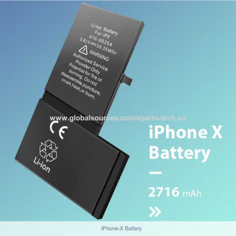 Batterie pour iPhone X / iPhone 10 - 2716 mAh