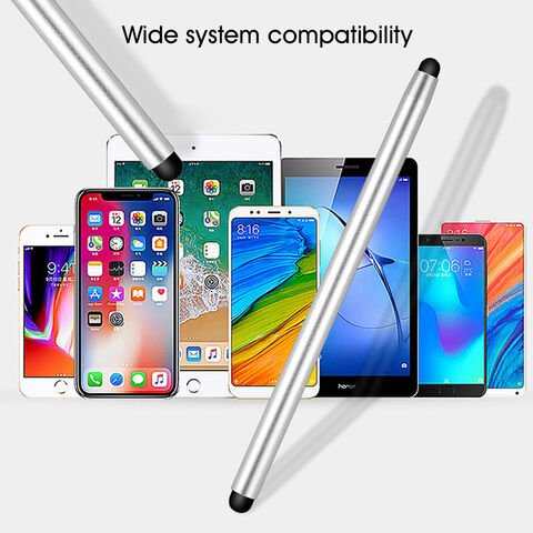 Metall-Touchpen 2-in-1 mit individuellem Logo, feine Spitze, kompatibler Eingabestift für iPad und Smartphones