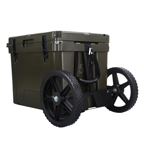  FERUERW Upgraded Cooler Wheel Kit, Universal Cooler Cart Kit  for Heavy-Duty Coolers,15.5 in to 17.5 in Wide Coolers, All Terrain 12 Inch  Wheels&Ratchet Straps, Roller Accessories for Camping & Beach 