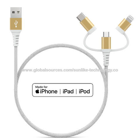 Cargador de iPhone, cargador de cubo para iPhone [certificado MFi] 6 pies  (paquete de 2) cable Lightning de carga rápida, cables de sincronización de