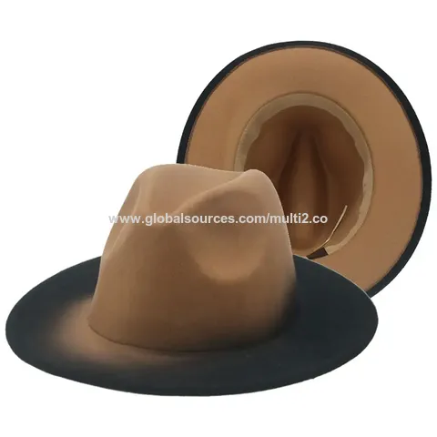Wholesale Fedora Hat Gradient Color Retro Panama Cap Wide Brim Woolen Lady  Felt Fedora Hats Jazz Formal Hat $2.64 - Wholesale China Hat at Factory  Prices from Ningbo Multi Channel Co. Ltd