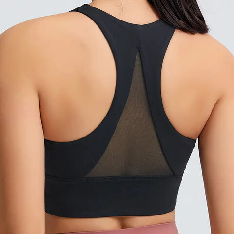 Breathable mesh yoga gyms sports underwear top female