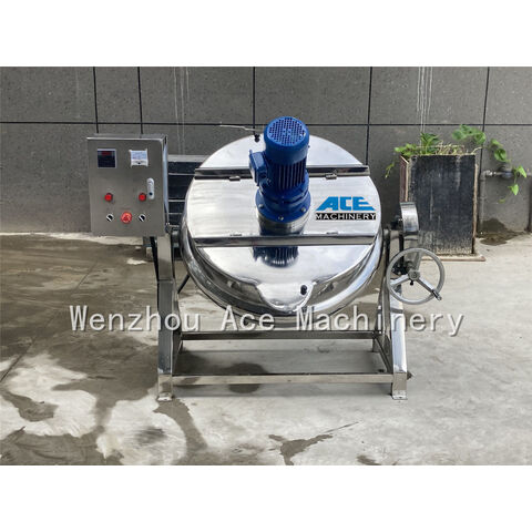 Wholesale industrial boiling pot with mixer For Production Efficiency 