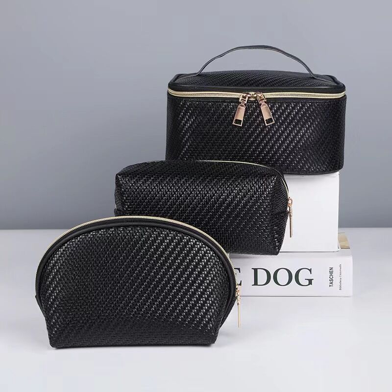 Women's Large-Capacity Makeup Bag Travel Cosmetic Bag Pu Leather Toiletry  Bags Luxury Design Storage Pouch For Valentine's Gift