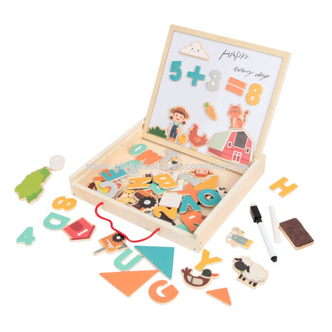 Lot de 9 puzzles pour enfants de 3 à 5 ans, puzzles en bois pour les  tout-petits âgés de 3 à 5 ans, 16 pièces de jouets éducatifs préscolaires  pour