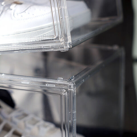6 pièces Boîte de rangement pour chaussures transparent repliable, Mode en  ligne