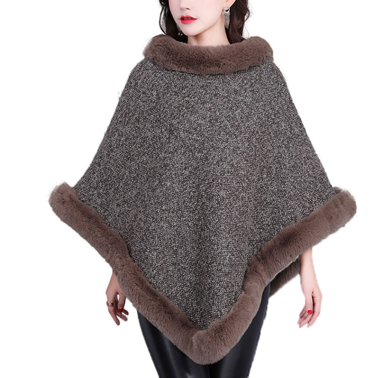 RPVATI Warm Winter Faux Fur Scarf for Women Fluffy Scarf with Pom 