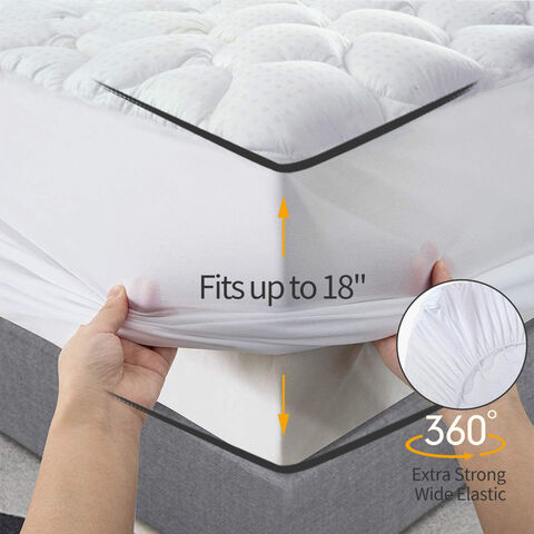 Wholesale Waterproof Bed Bug Proof Hotel 90GSM Polyester Knitted Fabric  Mattress Cover Waterproof / Mattress Protector - China Hotel Mattress Cover  and Mattress Cover Waterproof price