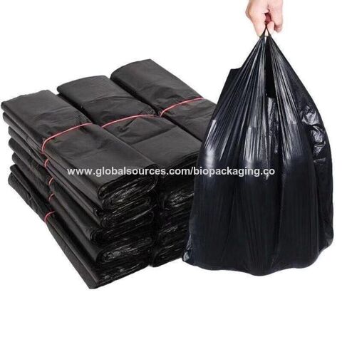 Black Plastic Bag Factory Supply Biodegradable Black Degradable Flat Eco  Friendly Disposable Compostable Trash Rubbish Garbage Bag Made in China -  China Garbage Bag and Trash Bag price