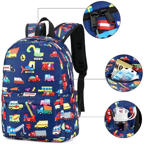 Mochila para niños de preescolar, guardería, escuela primaria, para niñas y  niños, rojo- azul , S