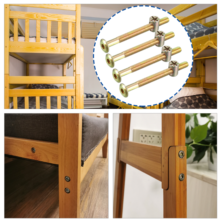 Furniture Fastener Black Oxide Brass Carbon Steel Flat Allen Joint