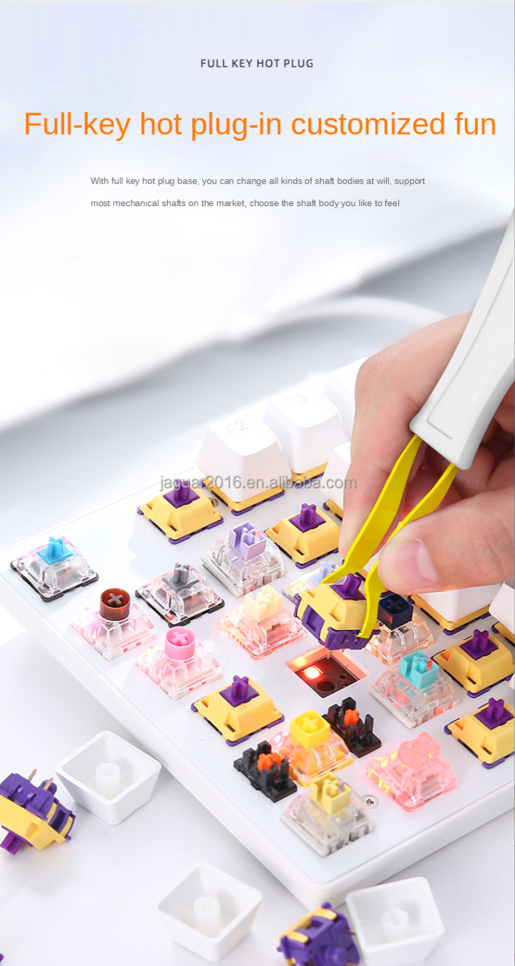 Patriotism Gk-64 Key Hot Plug Wireless Mechanical Gaming Keyboard Rgb ...