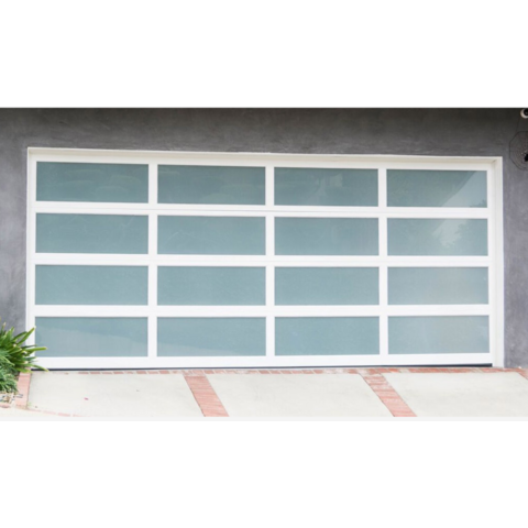 Modern Glass Panel Lift Garage Door Cost Aluminium Sectional Garag Metal  Door - China Single Glass Door, Automatic Door