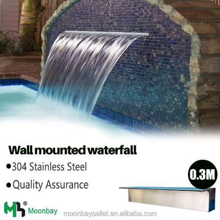 Garden Fountains Stainless Steel Water Blade Landscape Multi Colors Led ...