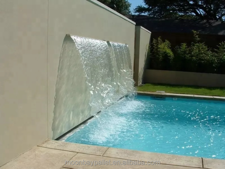 Garden Fountains Stainless Steel Water Blade Landscape Multi Colors Led ...
