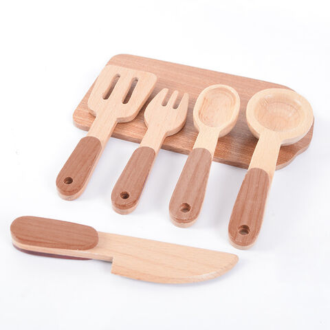 Montessori : Mini couteau ou cuillère en bois pour enfants