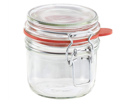 Hot Sale Empty 3.5 Glass Jar Glass Storage Jars With Airtight Locking Clamp  Lid Premium Quality Wholesale Prices Customized Bulk