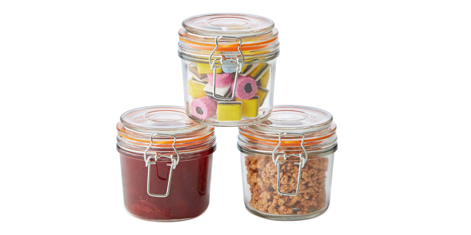 DISCOUNT PROMOS Mason Jars with Lids 16 oz. Set of 10, Bulk Pack - Glass  Jars for Overnight Oats, Candies, Fruits, Pickles, Spices, Beverages -  Clear