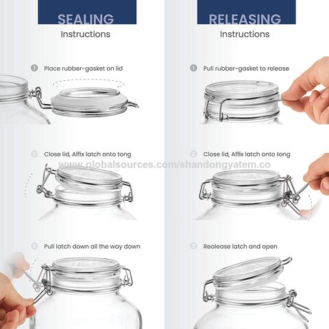 3 Oz 100ml Airtight Seal Mini Glass Jar Different Colors of Rubber