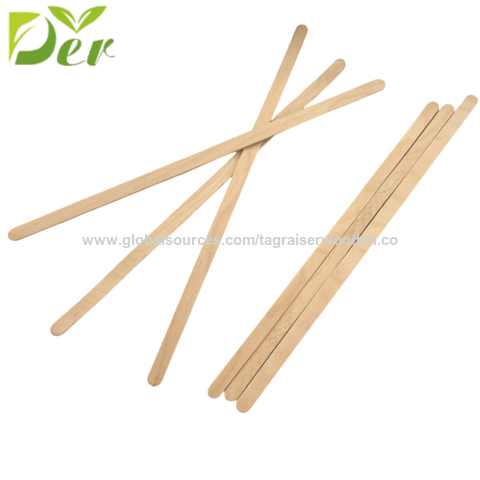 Compre Mini Palitos De Madera Desechables 100% Compostables Agitadores De  Papel Envuelto En Madera De Café Agitador y Agitador De Café de China por  0.01 USD