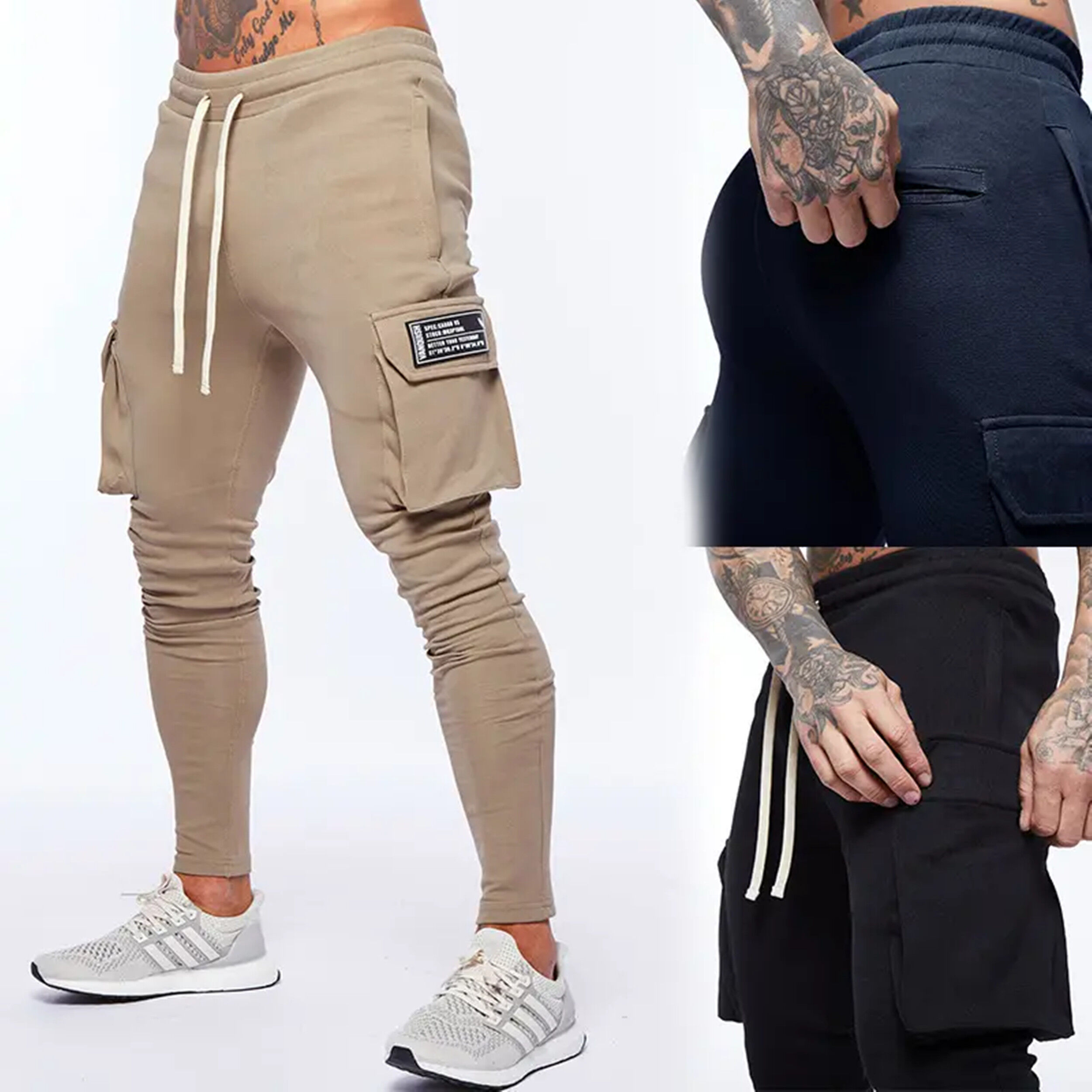 Spring and autumn men loose big newest size XL straight pants oversize elastic waist tr