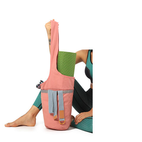 Inexpensive Yoga Mat Bag Nylon Mesh Bag Simple Mat Carrier Adjustable  Durable 