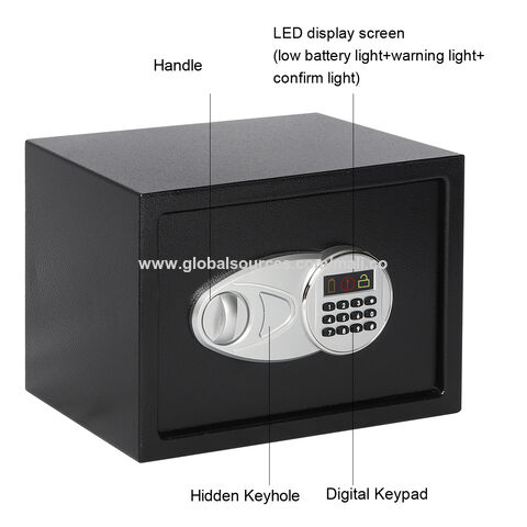 Hersteller von luxuriösen, kundenspezifischen Tresoren aus Eisen, digital, elektronisch, abschließbar, zur Wandmontage oder freistehend, für Hotels, Büros und Gewerbe
