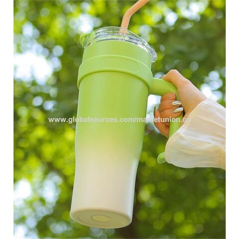 40oz Handle Iced Insulated Tumbler With Straw, 1250ml Large
