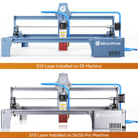  SCULPFUN S9 Laser Engraver, 90W Effect High Precision CNC Laser  Engraving Cutting Machine, High Energy Laser Cutter, 0.06mm Ultra-Fine  Fixed-Focus Compressed Spot, Expandable Area