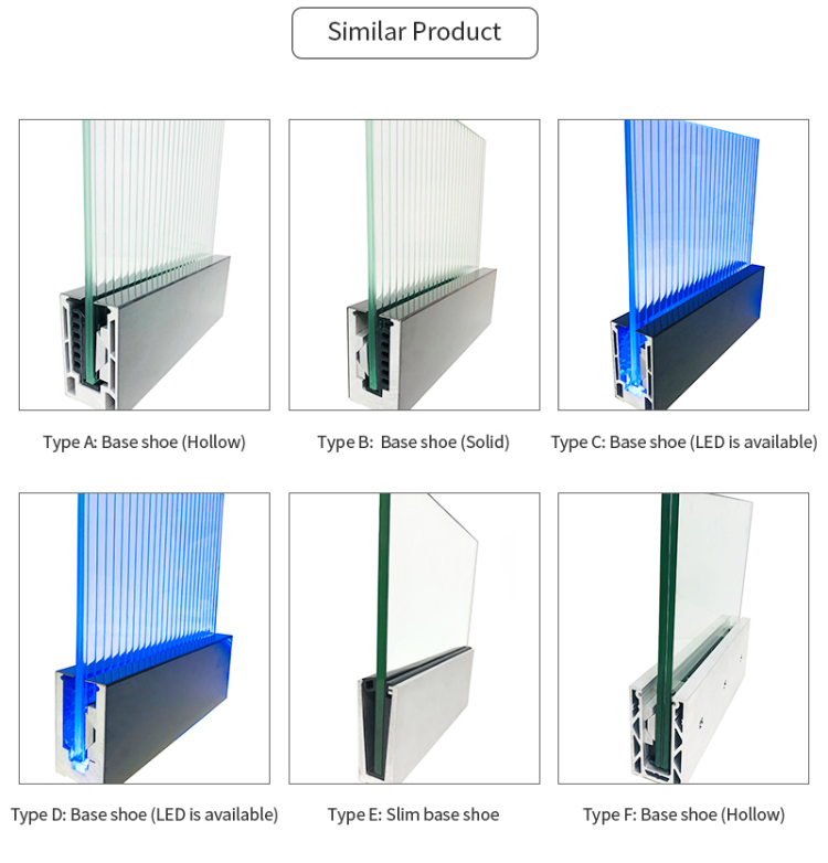 Slim Railing Channel China Professional Aluminum Base Shoe For Glass Railing Swimming Pool ...