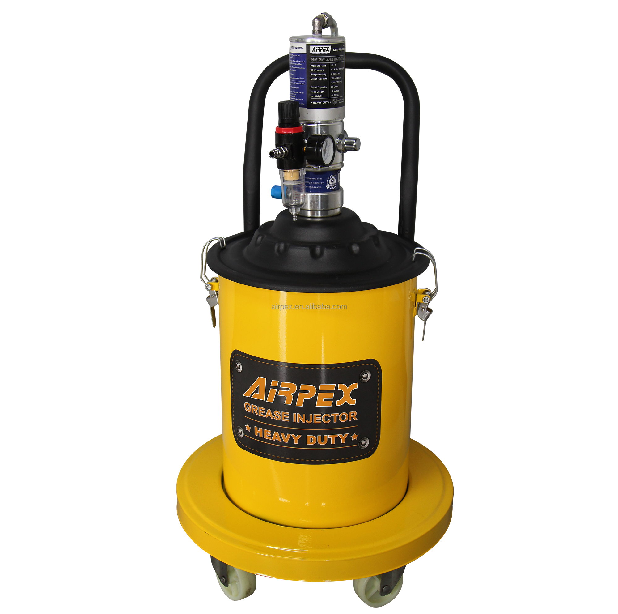 20 L Ap-airg20 Pressure Ratio 50:1 Grease Pump Grease Gun Pneumatic ...