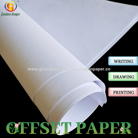 50gsm 55gsm Uncoated White Offset Paper Mix Pulp Book Paper Jumbo Rolls