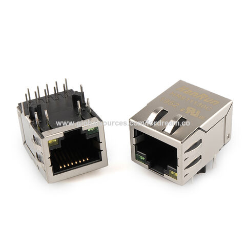 Buy Wholesale China Hr911130c Rj45 Gigabit Ethernet Port Network Transformer  1000base-t Wifi Network Connector With Led & Hr911130c at USD 1.7