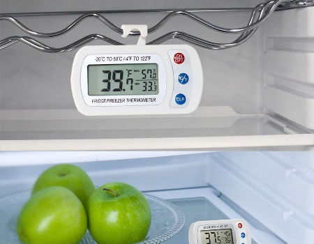 2x Refrigerator Thermometer Digital Fridge Freezer Waterproof