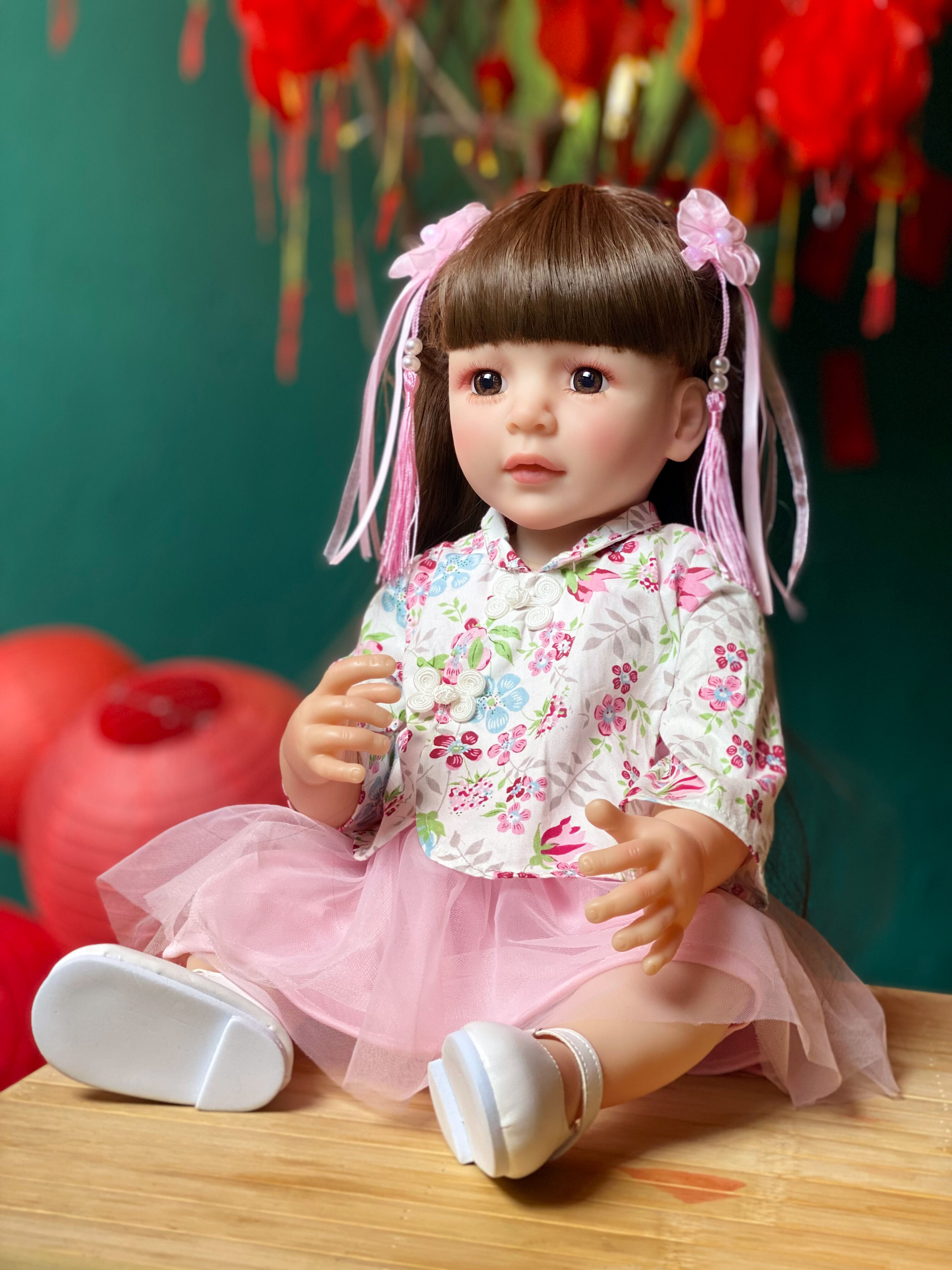 Hot Selling 55 cm Bebe Doll Reborn Toddler Girl Pink Princess Very