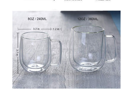 Buy Wholesale China Double Walled Glass 2pack 350ml Transparent