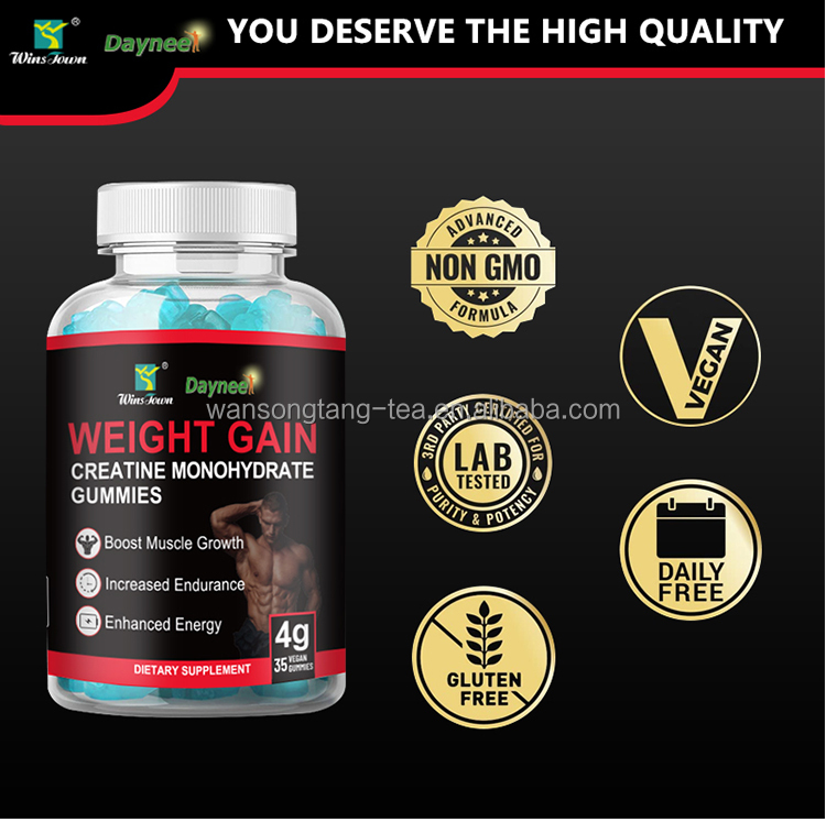 Gummies That Help You Gain Weight Private Label Creatine Monohydrate Energy Gummy Candy Weight Gain